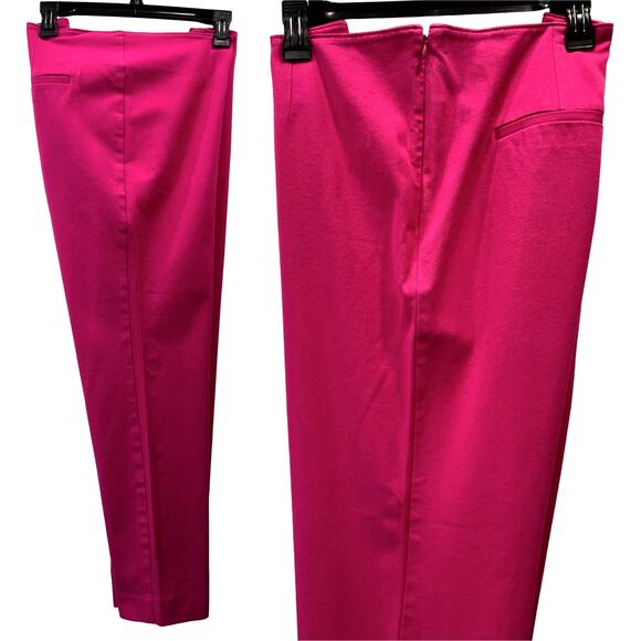 A New Day Hot Pink Peg Leg Ankle Pants Slim Fit Stretch Cigarette Pant | 16 - Picture 2 of 9